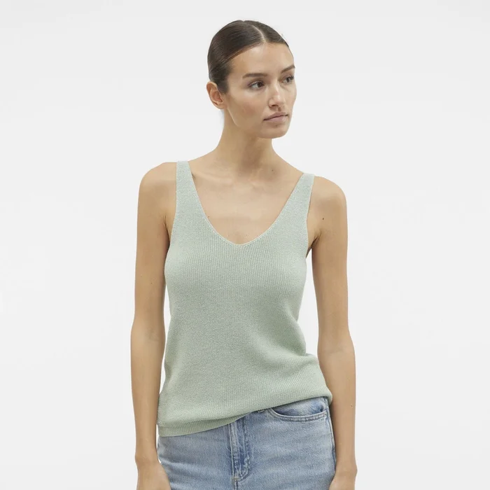 Vero Moda VMNEWLEXSUN Pullover In Silver Green