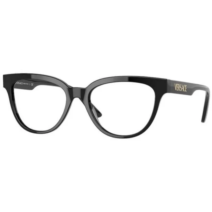 Versace Women’s Eyeglasses – Black Square Full-Rim Frame | VERSACE 0VE3315 GB1