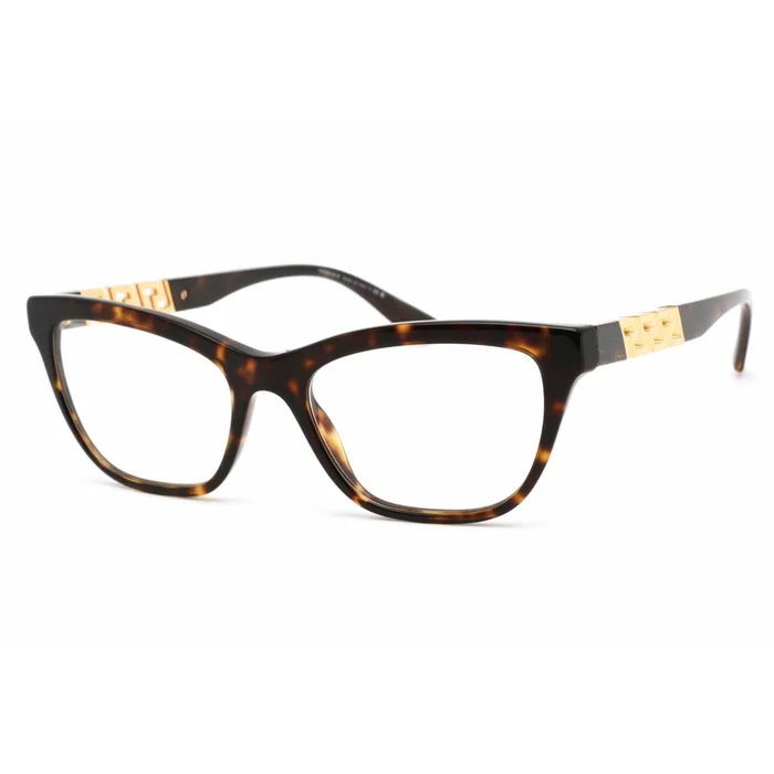 Versace Women’s Eyeglasses – Havana Cat Eye Frame Clear Demo Lens, 52 mm | 0VE3318 108
