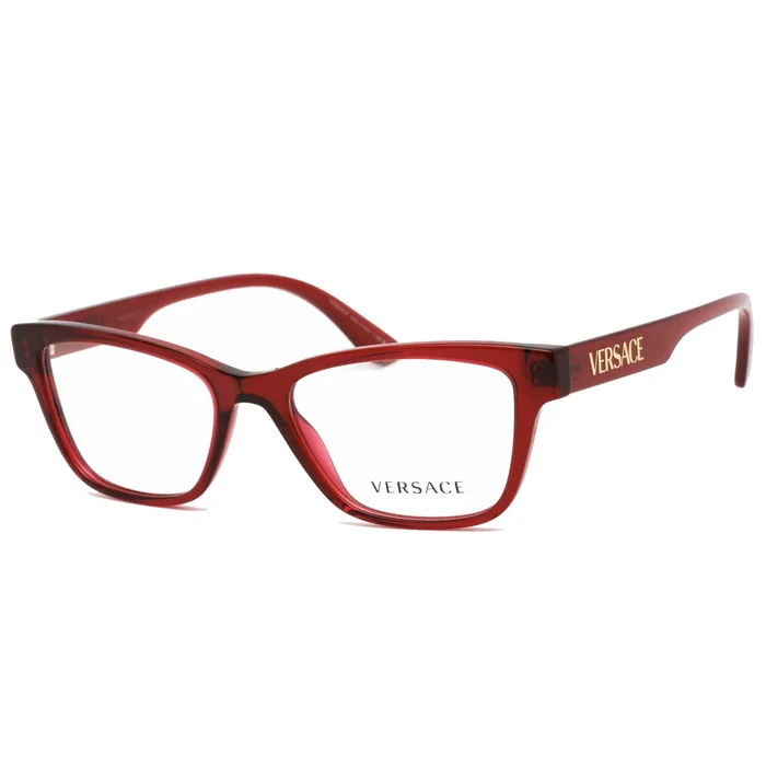 Versace Women’s Eyeglasses – Red Rectangular Plastic Full Rim Frame | 0VE3316 388