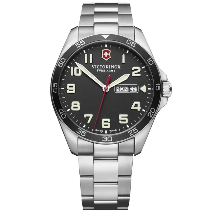 Victorinox Swiss Army Men’s Quartz Watch – Fieldforce Black Dial Bracelet | 241849