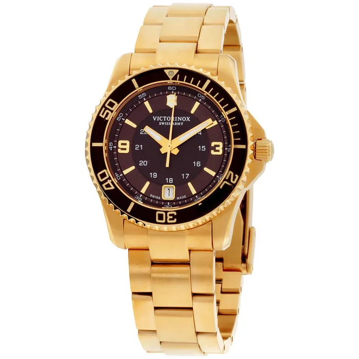 Victorinox Swiss Army Women’s 241614 Maverick Brown Gold Watch