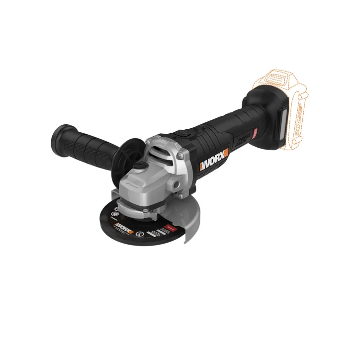 WORX 4.5-in Sliding Switch Brushless Cordless Angle Grinder