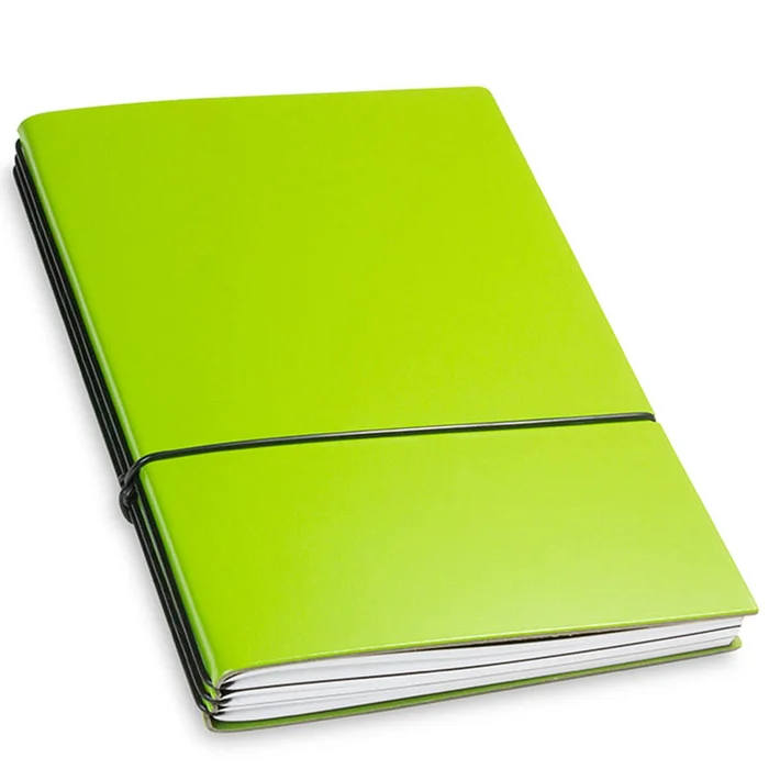 X17 Leather Notebook – A5 Bonded Plain, Squared and Lined, Green, 3 Inlays | 1-405-3GR