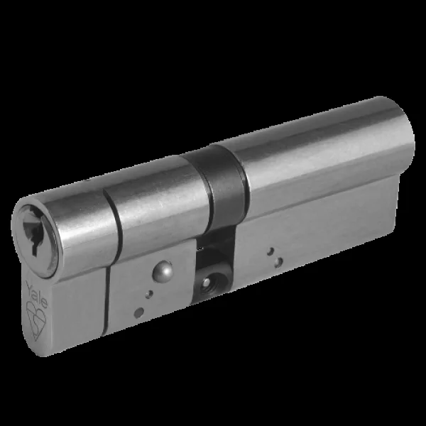 YALE Snap Resistant Euro Double Cylinder 95mm 40/55 35/10/50 Keyed To Differ – Nickel Plated