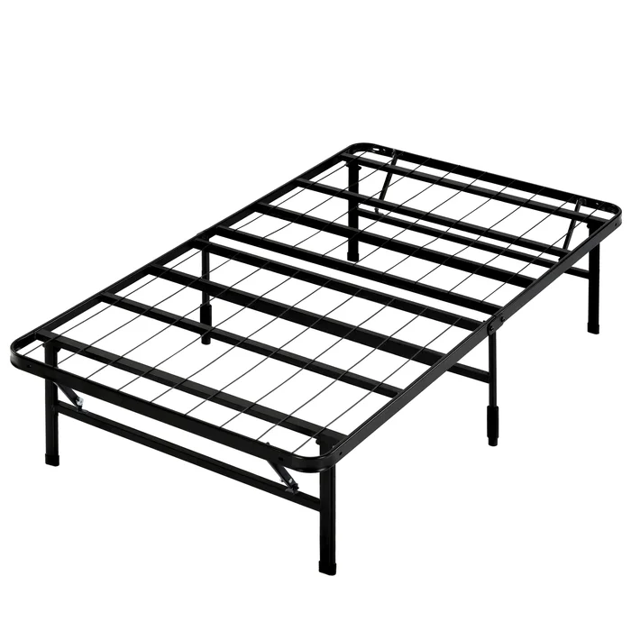 Zinus 14″ Black Metal SmartBase Tool-Free Assembly Mattress Foundation, Twin